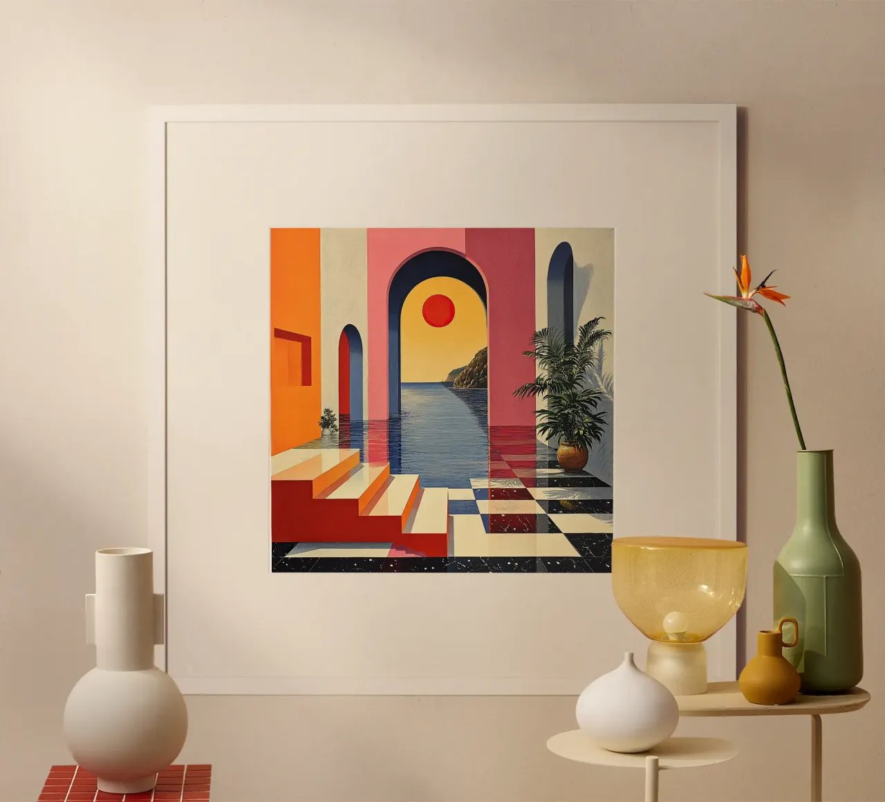 Surrealism Architecture Design Geometry poster by Nikis Art Studio