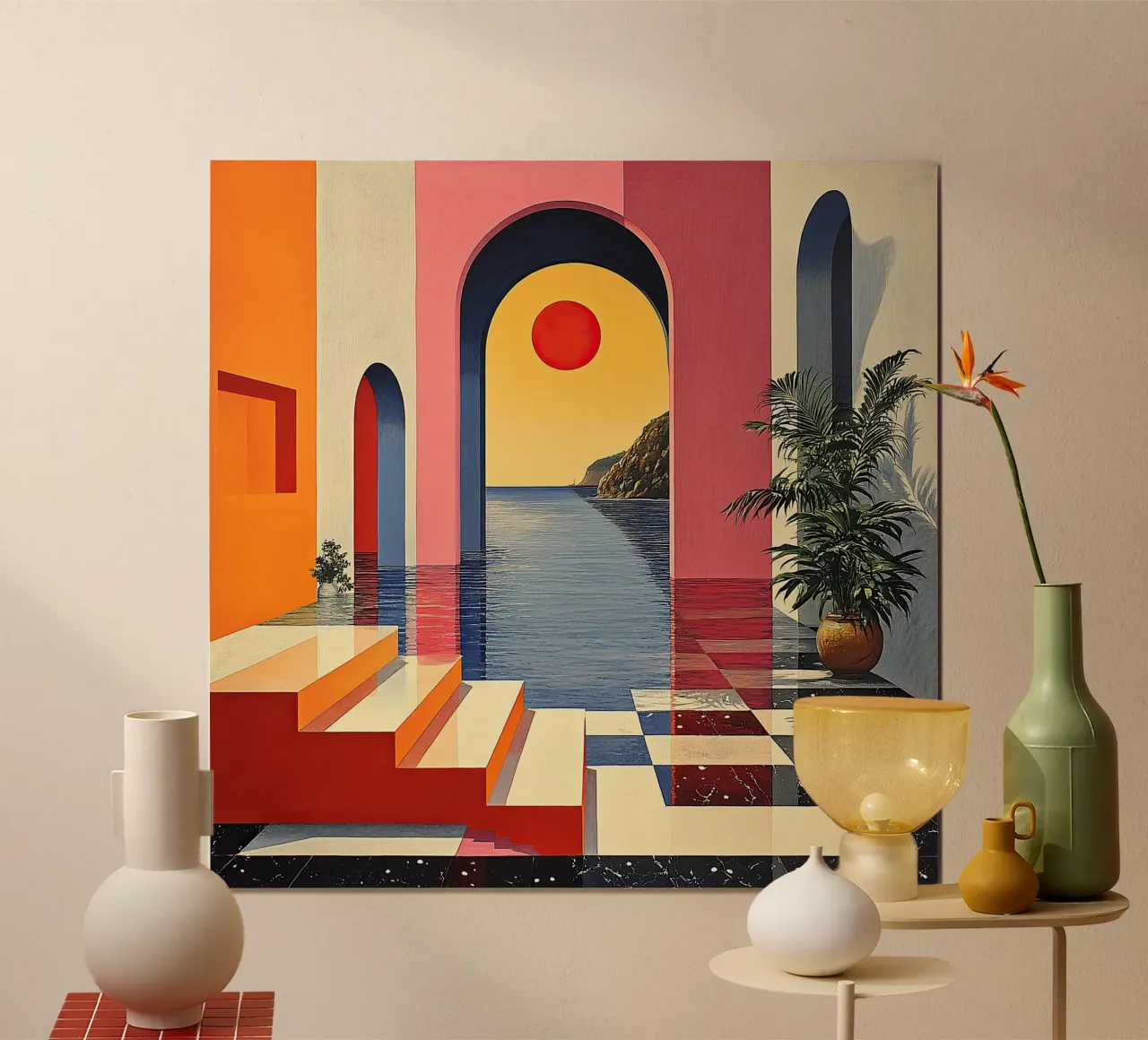 Surrealism Architecture Design Geometry poster by Nikis Art Studio