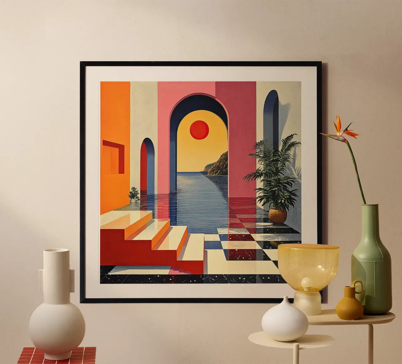 Surrealism Architecture Design Geometry poster by Nikis Art Studio