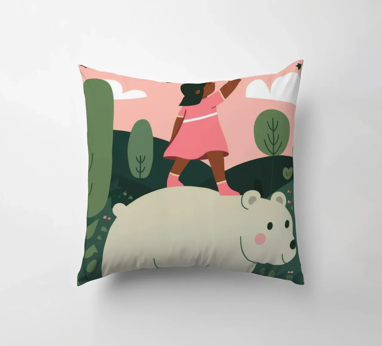 Cavalcata dell'orso polare cuscino da Emery Kate