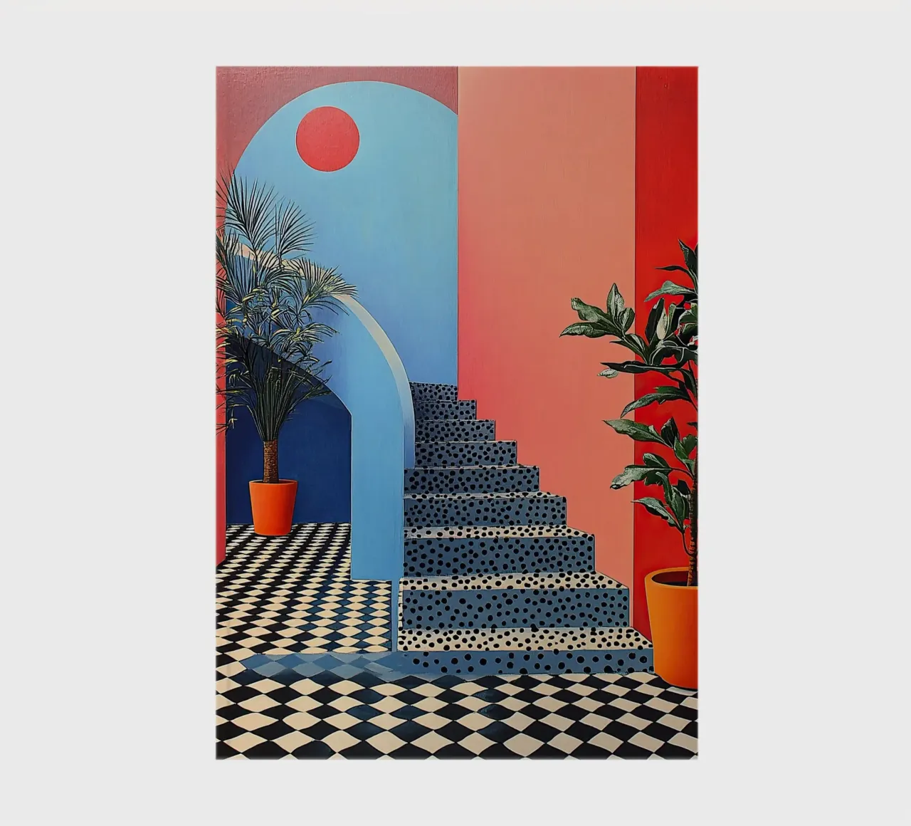 Surrealismus Architektur Design Geometrie Notizbuch von Nikis Art Studio