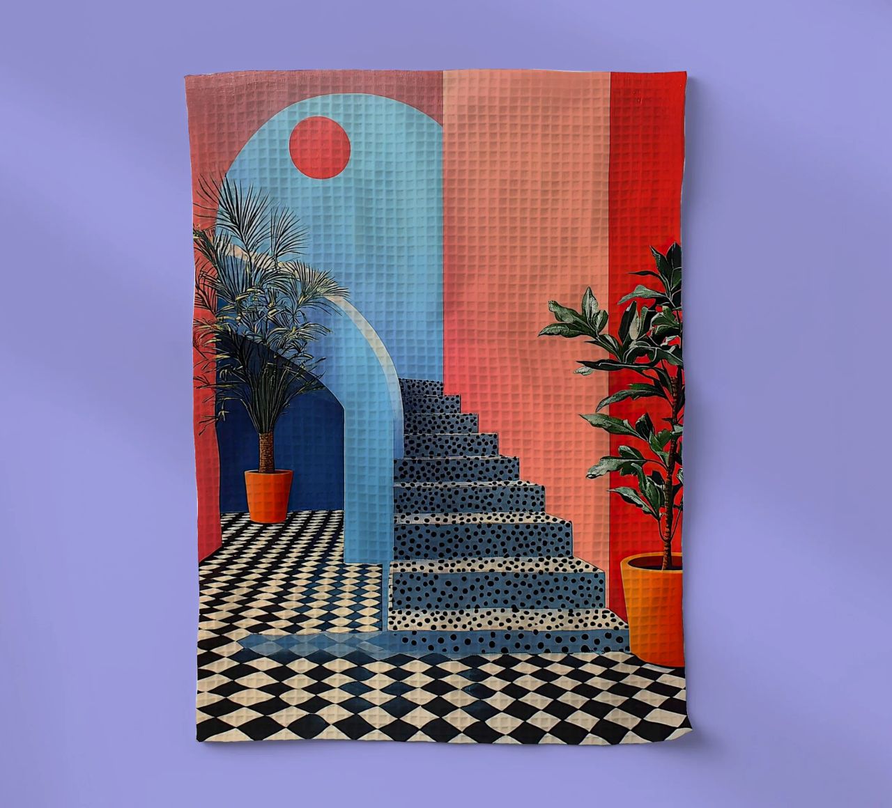 Surréalisme Architecture Design Géométrie torchon de Nikis Art Studio