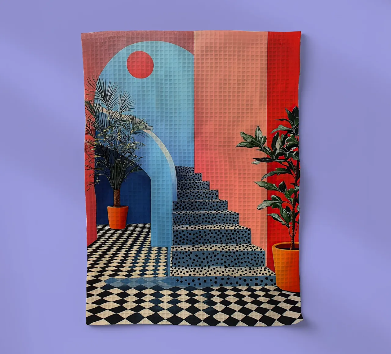 Surréalisme Architecture Design Géométrie torchon de Nikis Art Studio