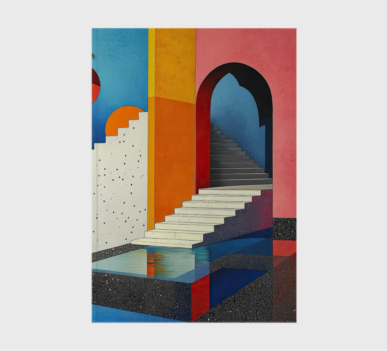 Surrealismus Architektur Design Geometrie Notizbuch von Nikis Art Studio