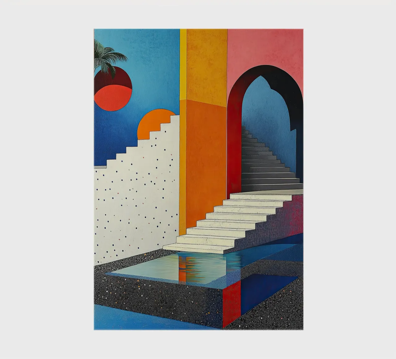 Surrealismus Architektur Design Geometrie Notizbuch von Nikis Art Studio
