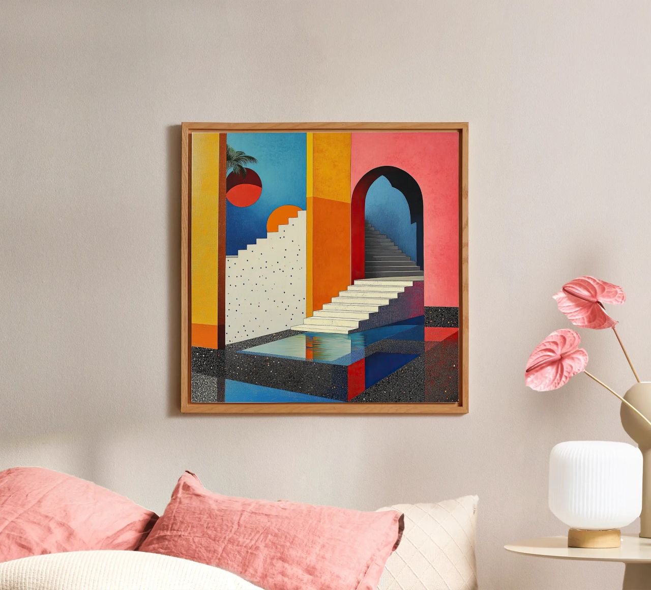 Surrealismo Architettura Design Geometria pannello forex da Nikis Art Studio