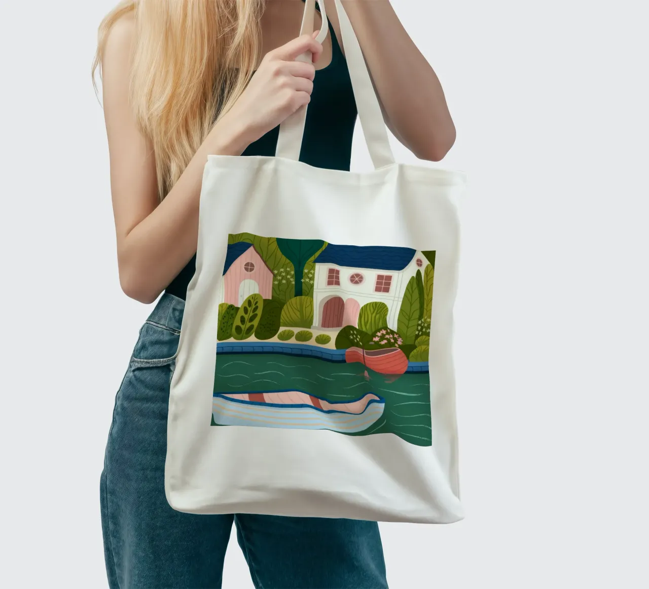 Casa Waterside borsa in juta da Emery Kate