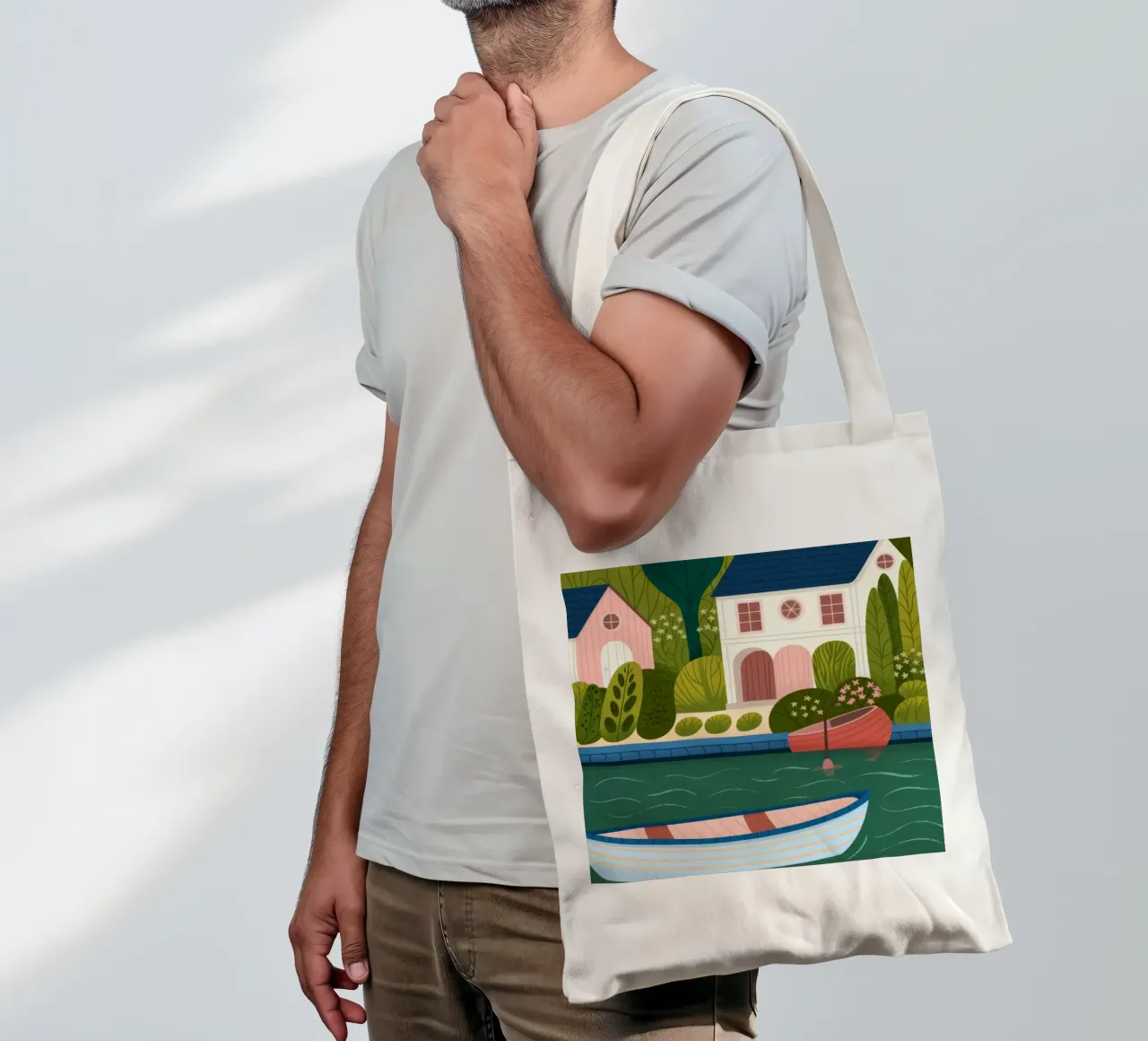 Casa Waterside borsa in juta da Emery Kate