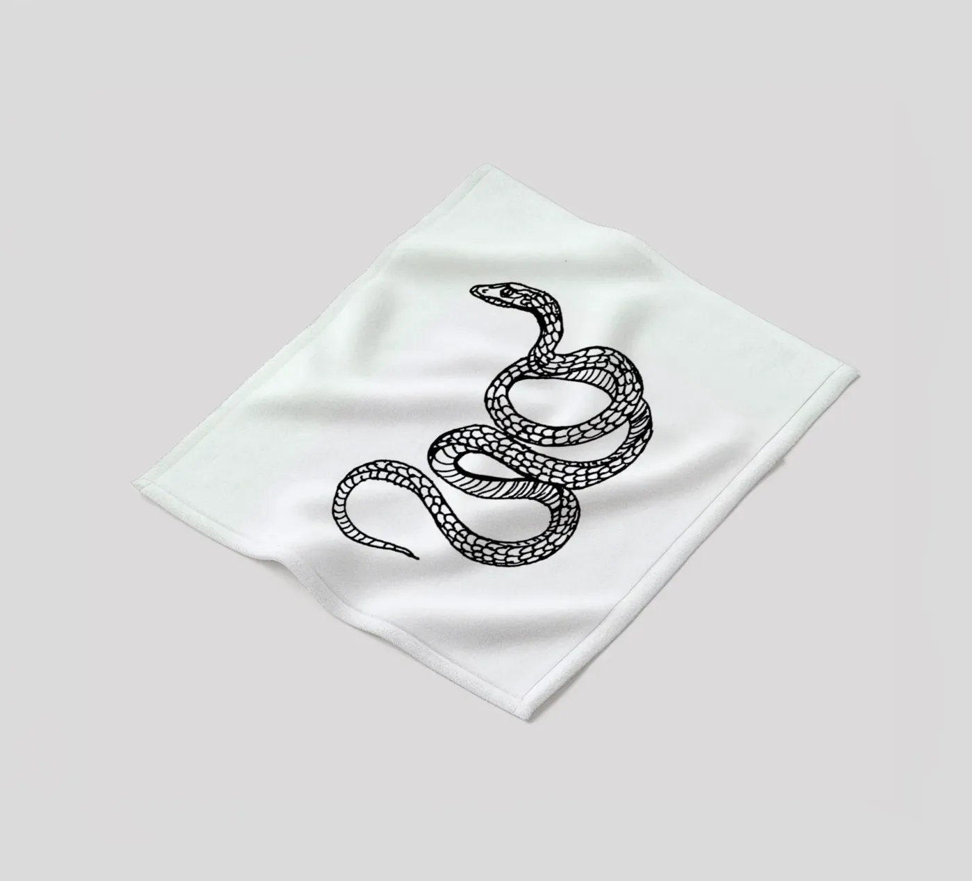 Snake White Fleecedecke von Daniela Roessler