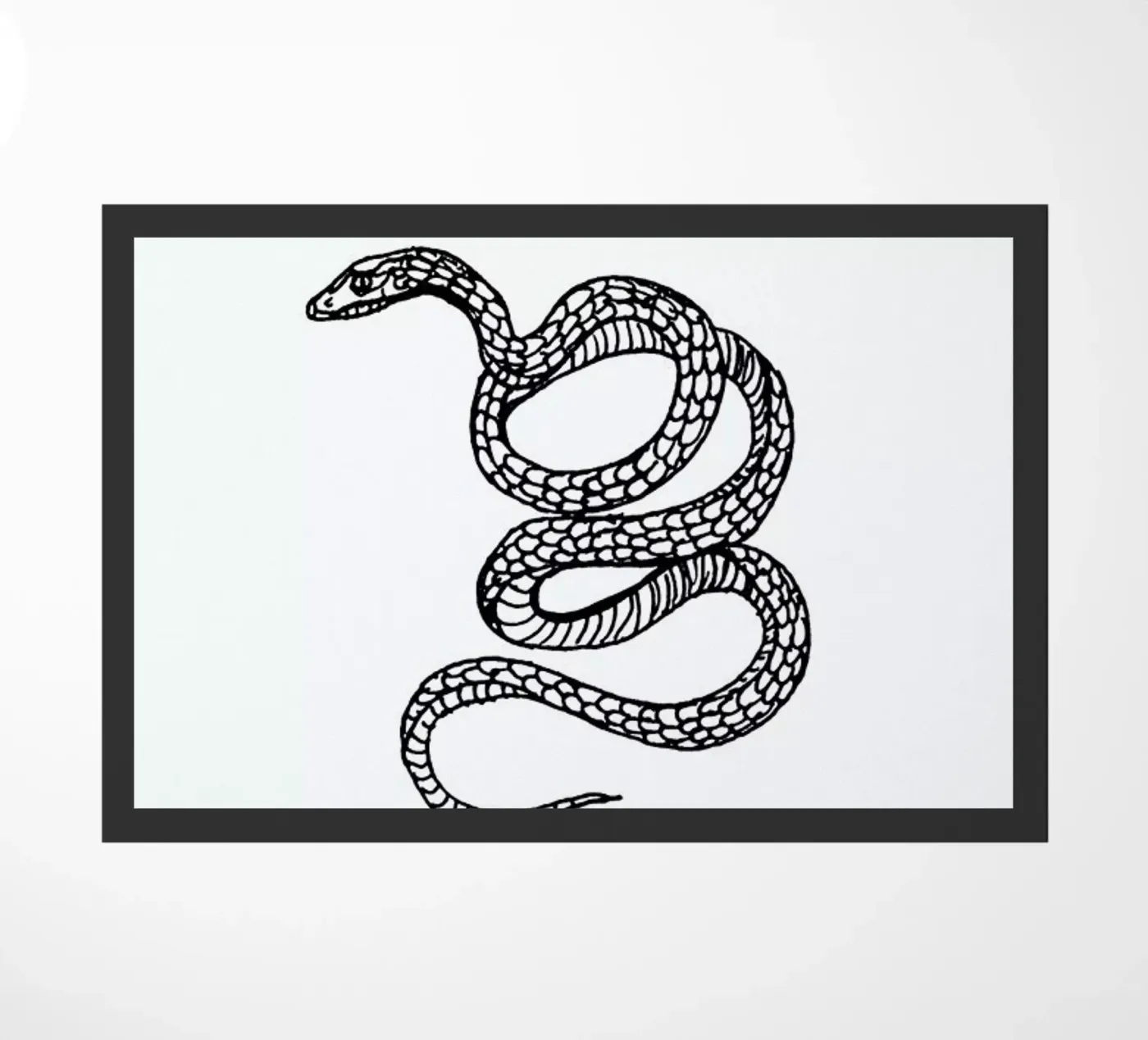 Snake White deurmat van Daniela Roessler