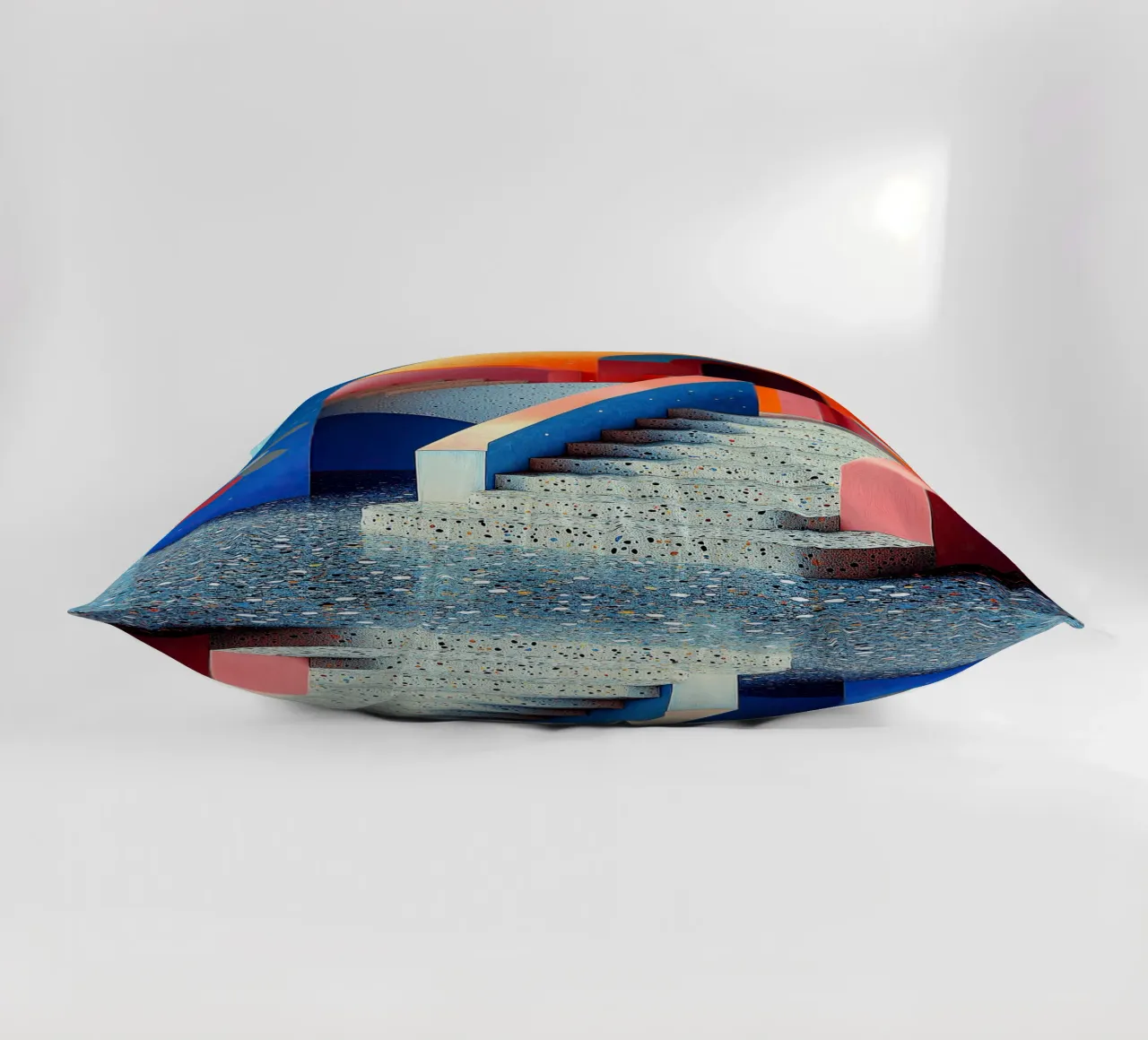 Surrealism Architecture Design Geometry decorative cushion by Nikis Art Studio