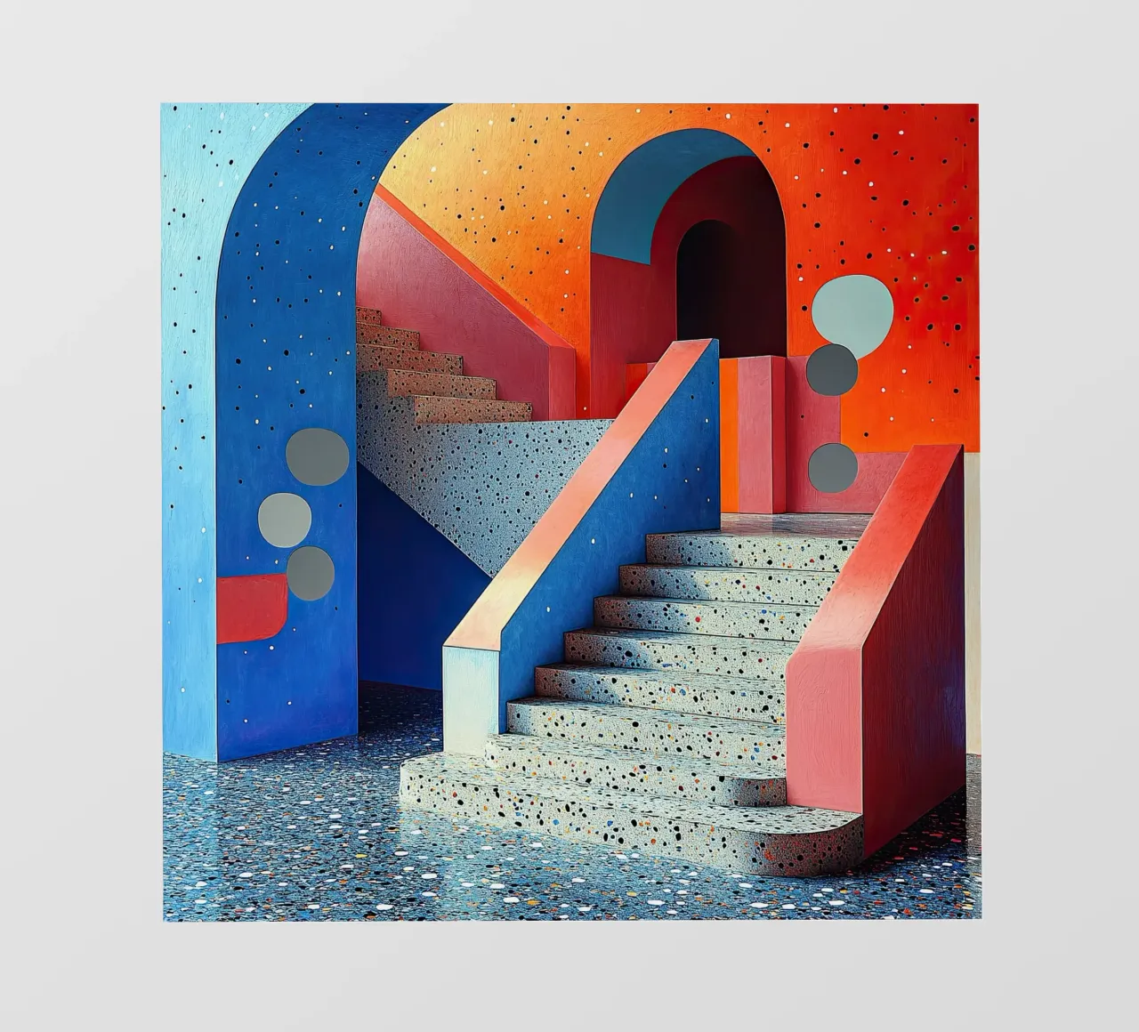 Surrealism Architecture Design Geometry pvc cover by Nikis Art Studio