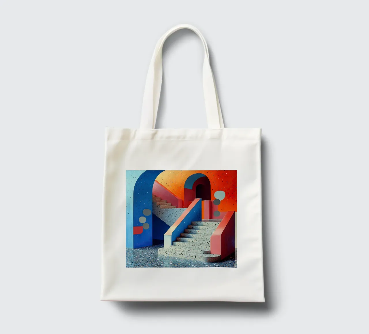 Surrealism Architecture Design Geometry tote bag by Nikis Art Studio