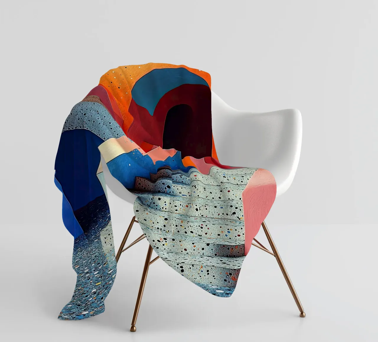Surrealism Architecture Design Geometry fleece blanket by Nikis Art Studio