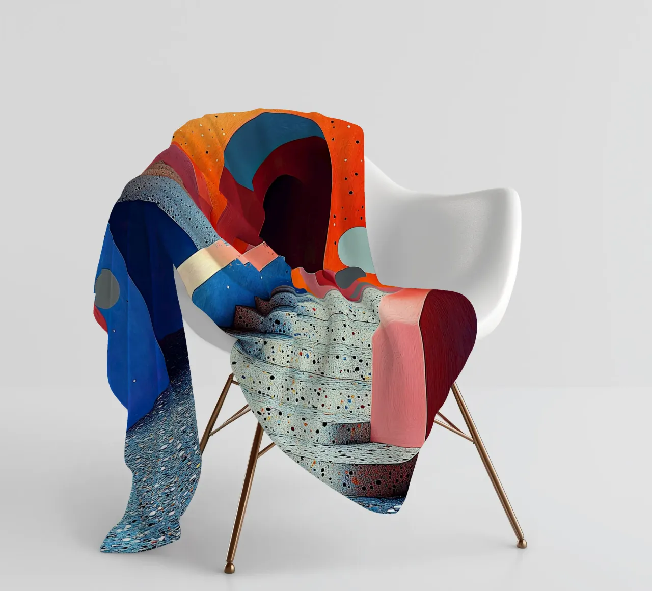 Surrealism Architecture Design Geometry fleece blanket by Nikis Art Studio