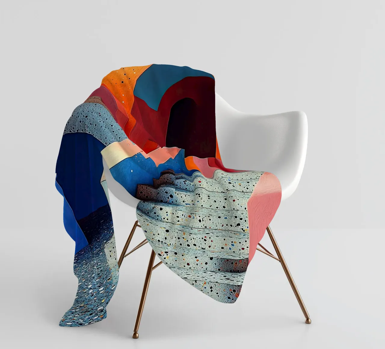 Surrealism Architecture Design Geometry fleece blanket by Nikis Art Studio