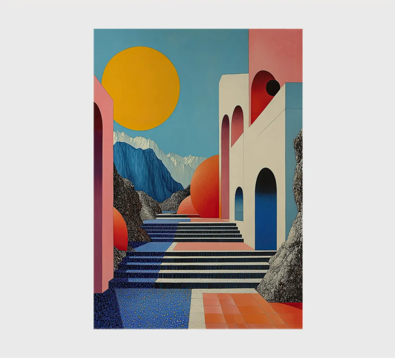 Surrealism Architecture Design Geometry notebook by Nikis Art Studio