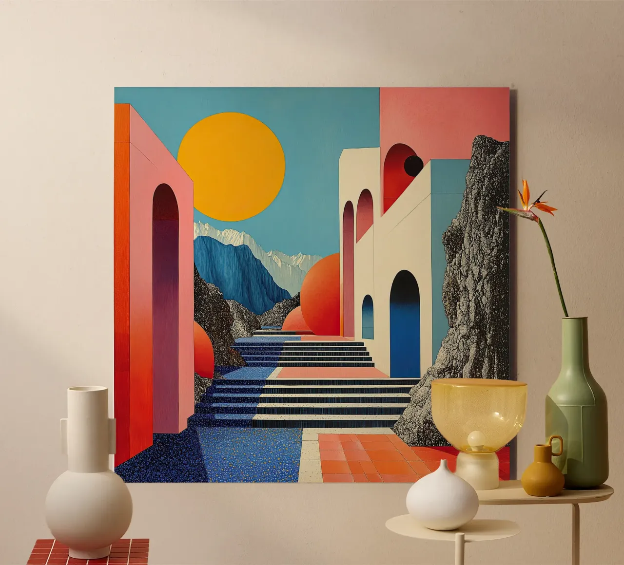 Surrealismo Architettura Design Geometria alluminio dibond da Nikis Art Studio