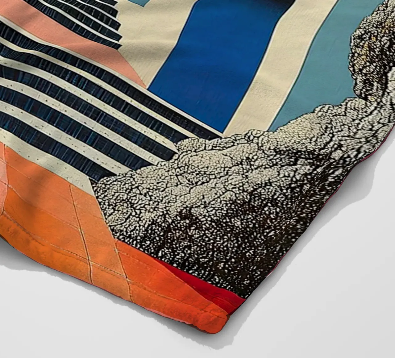 Surrealism Architecture Design Geometry fleece blanket by Nikis Art Studio