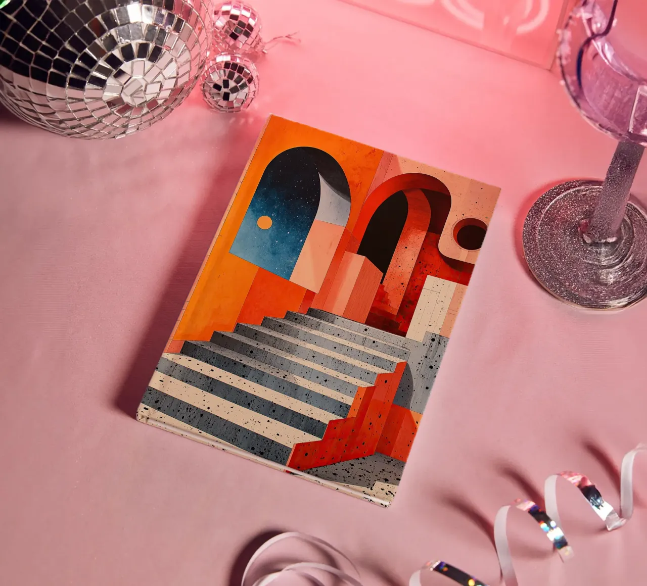 Surrealism Architecture Design Geometry notebook by Nikis Art Studio