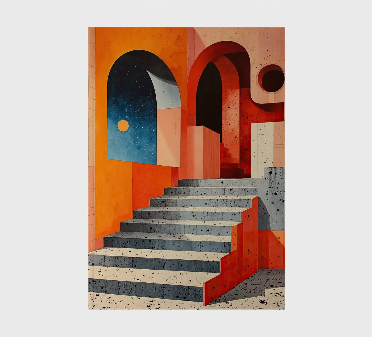 Surrealism Architecture Design Geometry notebook by Nikis Art Studio