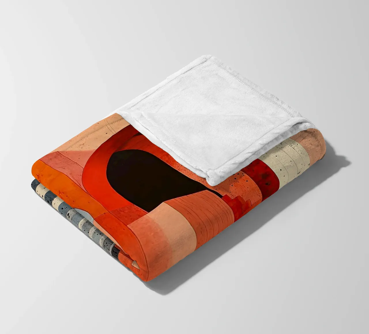 Surrealism Architecture Design Geometry fleece blanket by Nikis Art Studio