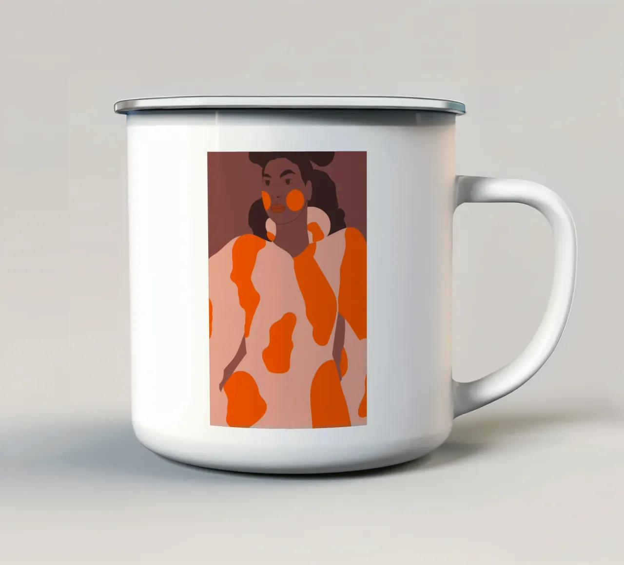 Cappello con motivo a mucca tazza in smalto da Emery Kate