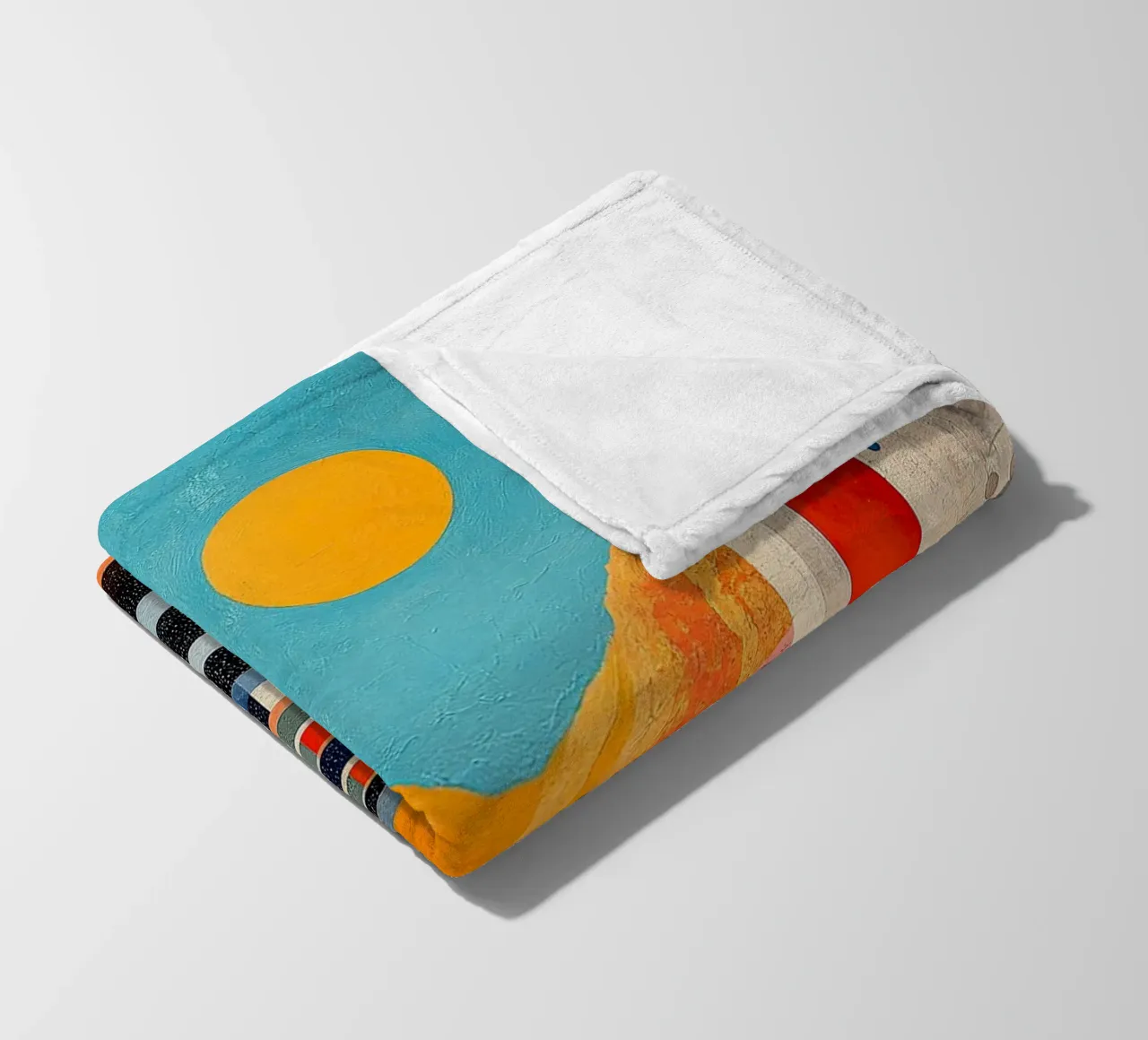 Surrealism Architecture Design Geometry fleece blanket by Nikis Art Studio