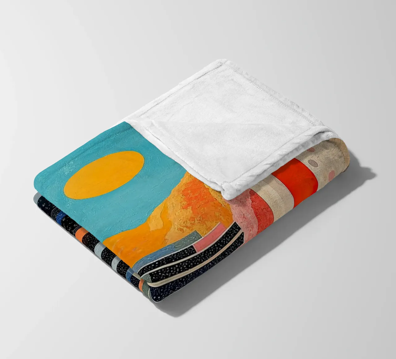 Surrealism Architecture Design Geometry fleece blanket by Nikis Art Studio
