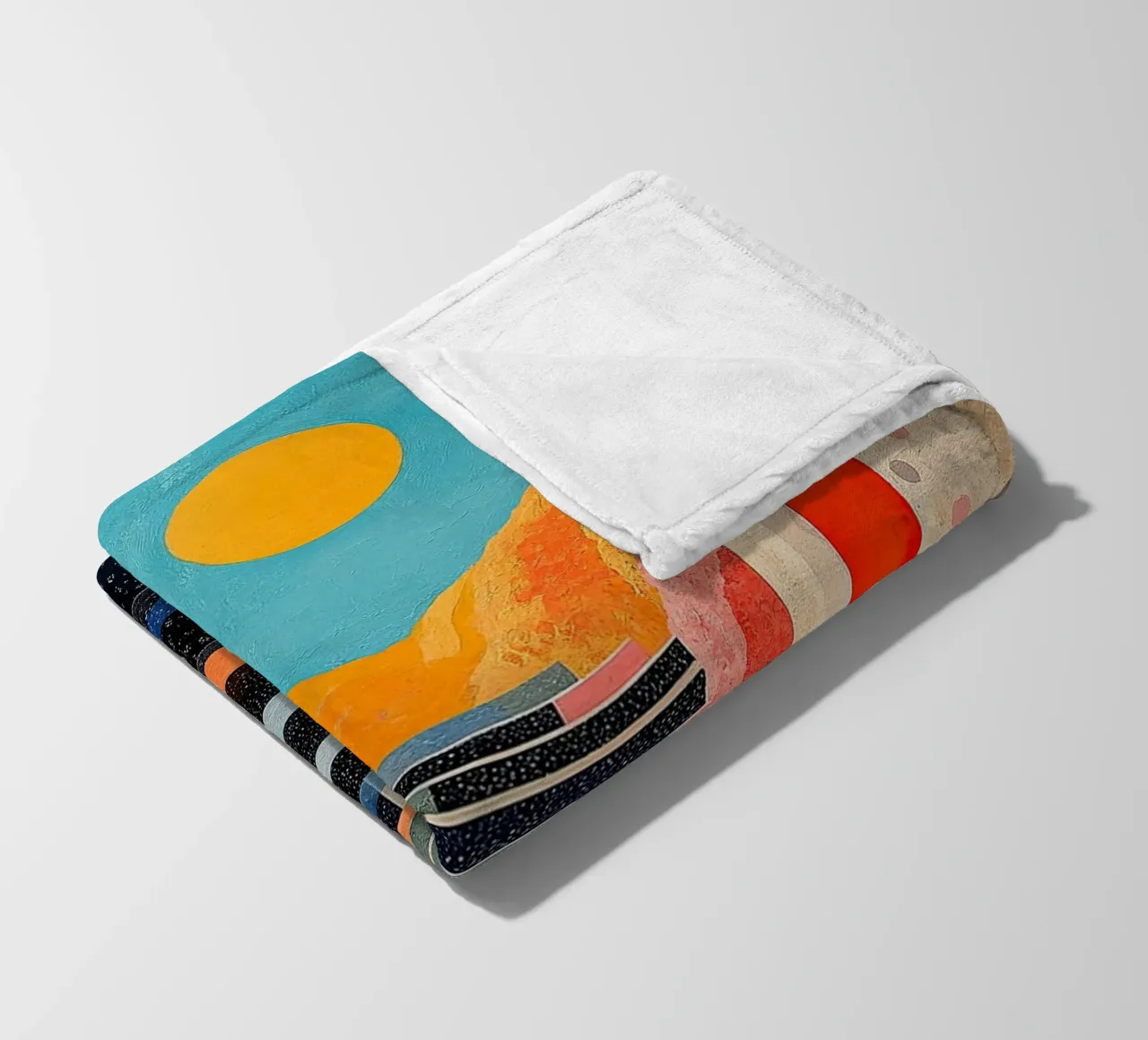 Surrealism Architecture Design Geometry fleece blanket by Nikis Art Studio