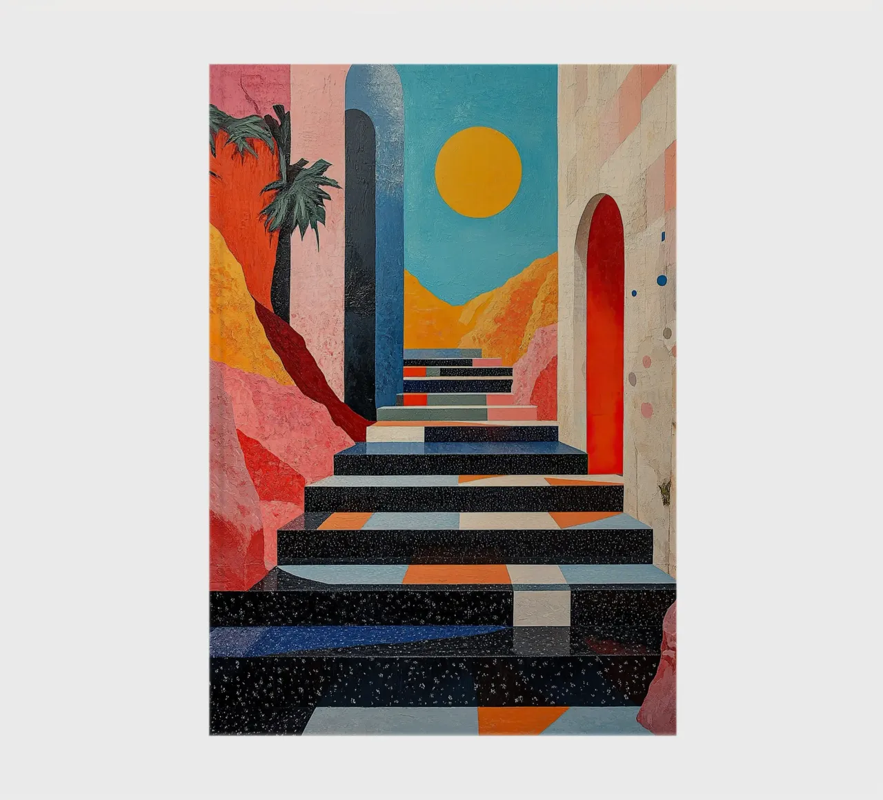 Surrealismus Architektur Design Geometrie Notizbuch von Nikis Art Studio