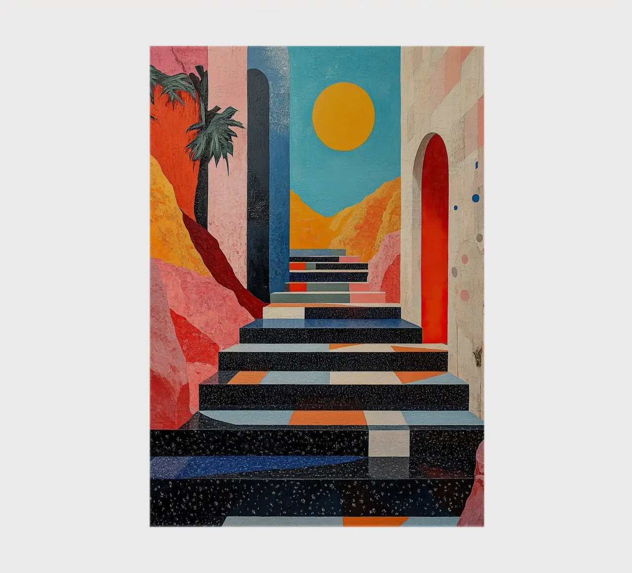Surrealismus Architektur Design Geometrie Notizbuch von Nikis Art Studio