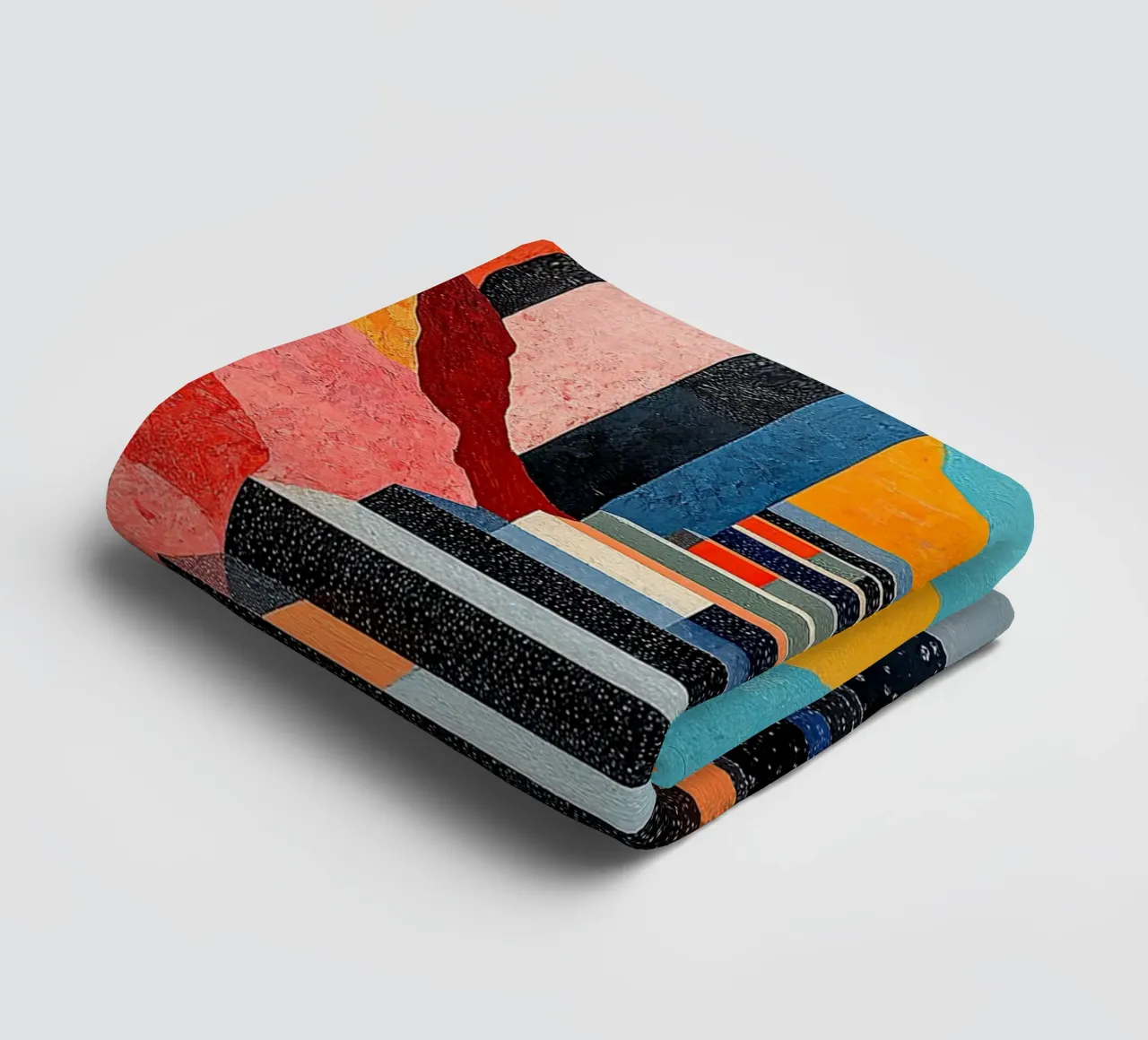 Surrealism Architecture Design Geometry towel by Nikis Art Studio