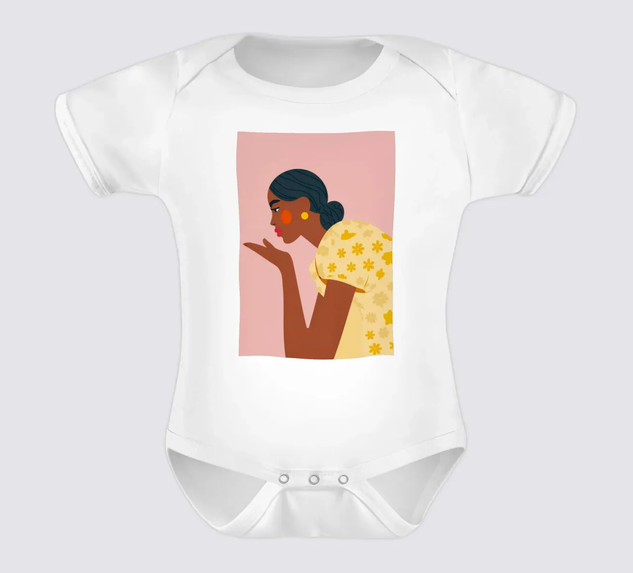 Soffiare un bacio body neonato maniche corte da Emery Kate