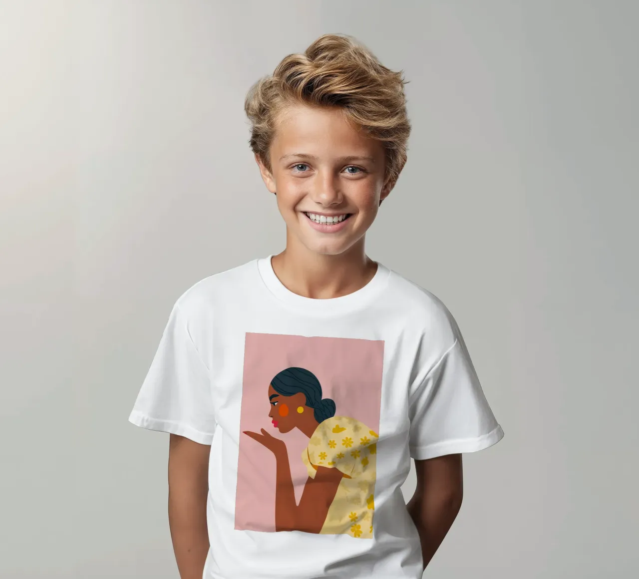 Soffiare un bacio t-shirt bambini da Emery Kate