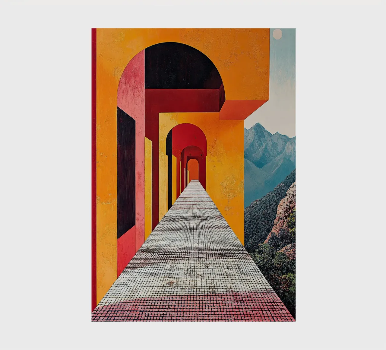 Surrealism Architecture Design Geometry notebook by Nikis Art Studio