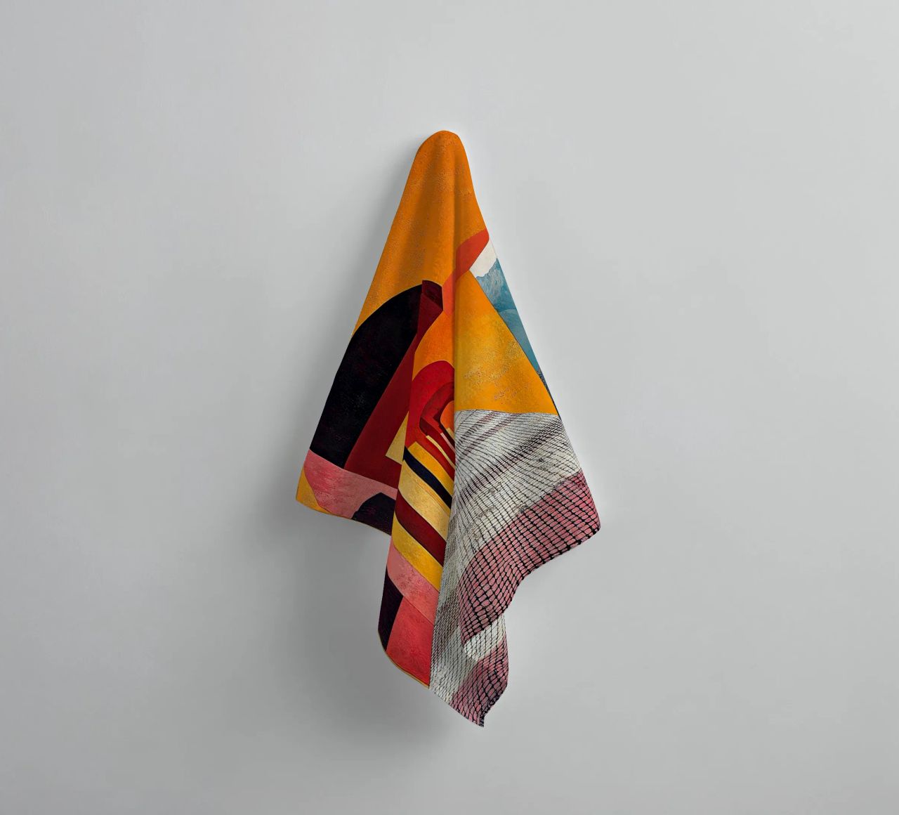 Surrealismus Architektur Design Geometrie Handtuch von Nikis Art Studio