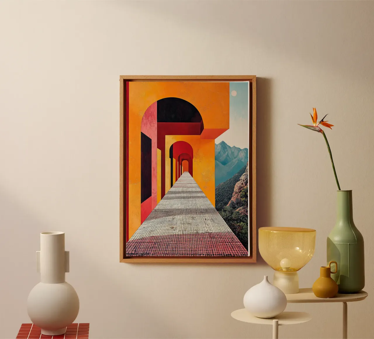 Surrealism Architecture Design Geometry canvas by Nikis Art Studio