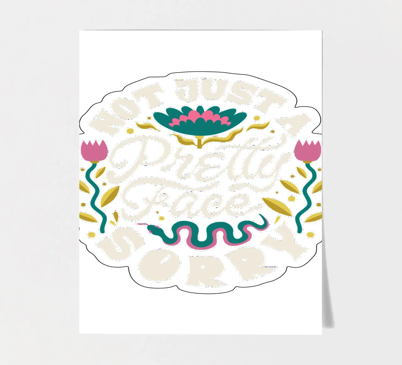 a pretty face sticker sheet by 🥝 KIWI STORE