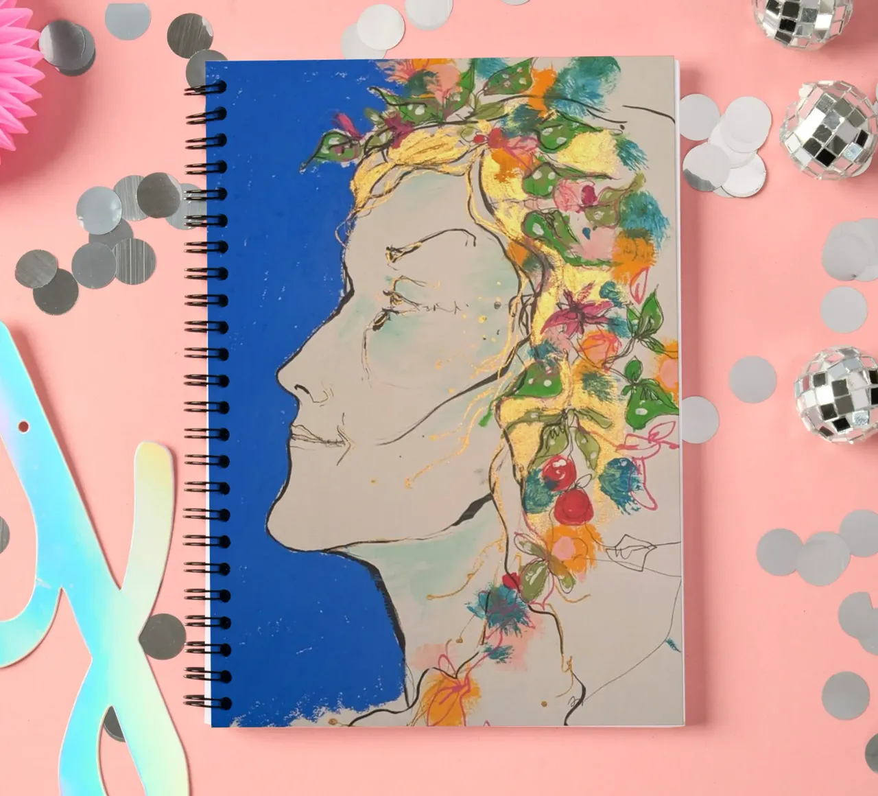 Femme bleue spiral notebook by Bénédicte Berthod