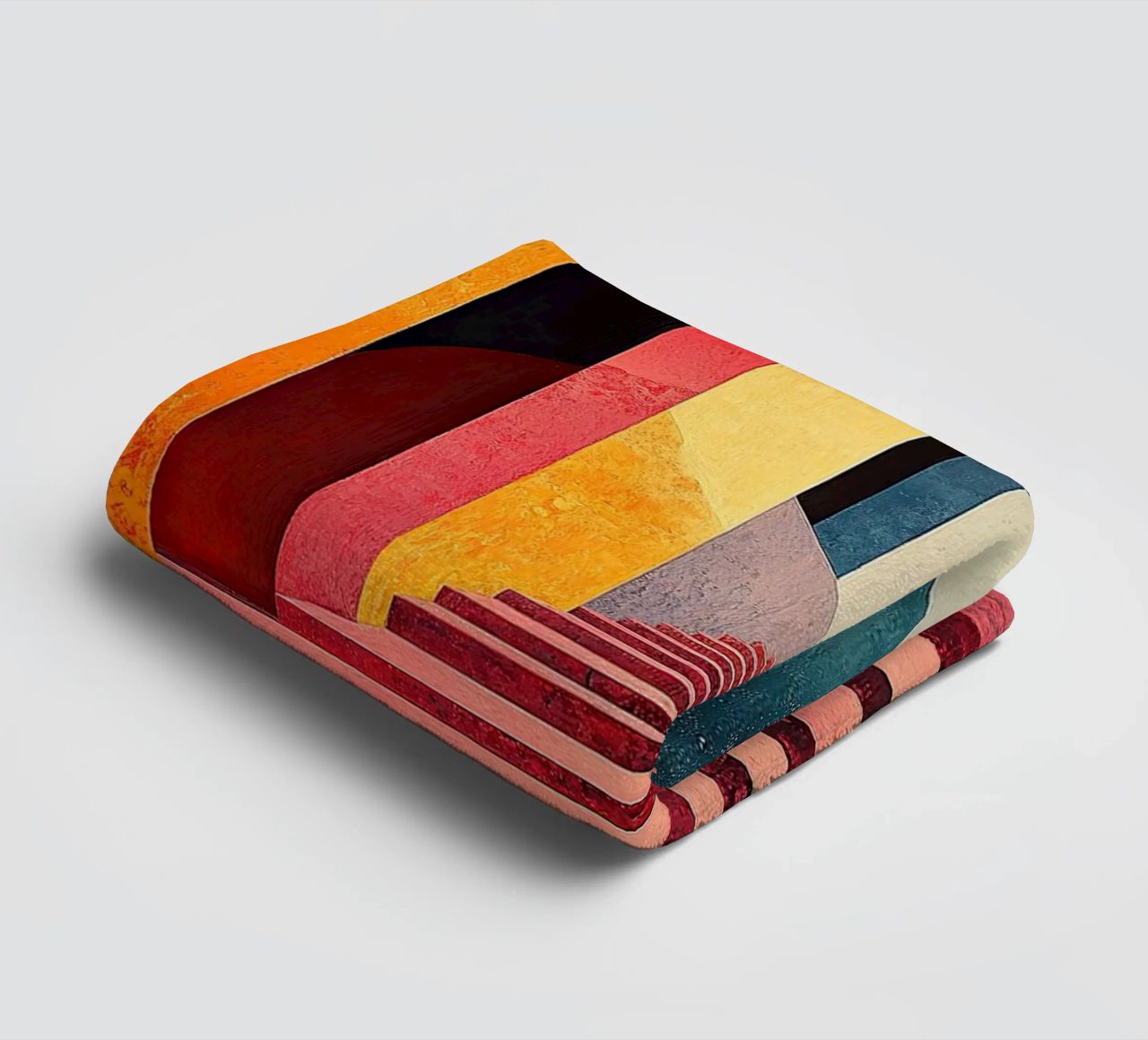 Surrealismus Architektur Design Geometrie Handtuch von Nikis Art Studio
