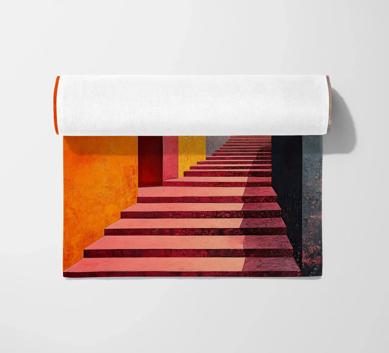 Surrealism Architecture Design Geometry beach towel by Nikis Art Studio