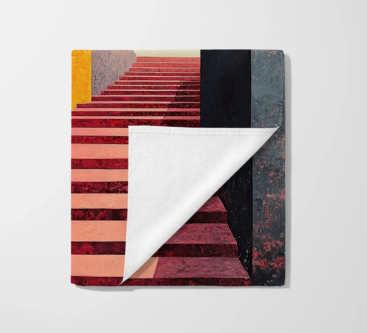 Surrealism Architecture Design Geometry beach towel by Nikis Art Studio