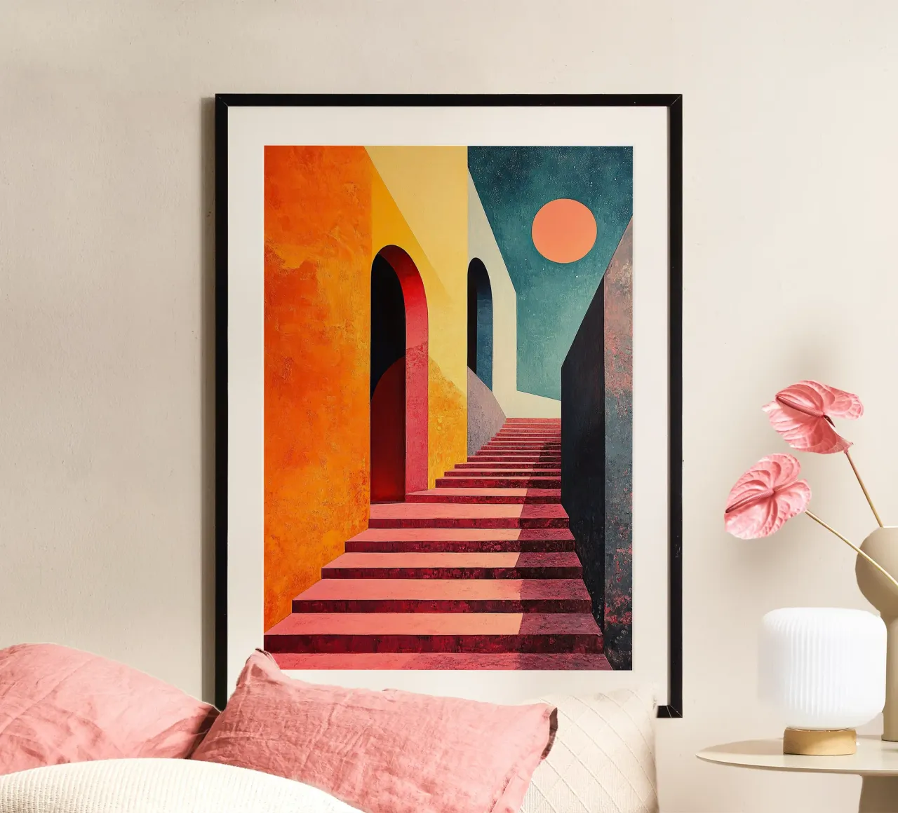 Surréalisme Architecture Design Géométrie poster de Nikis Art Studio