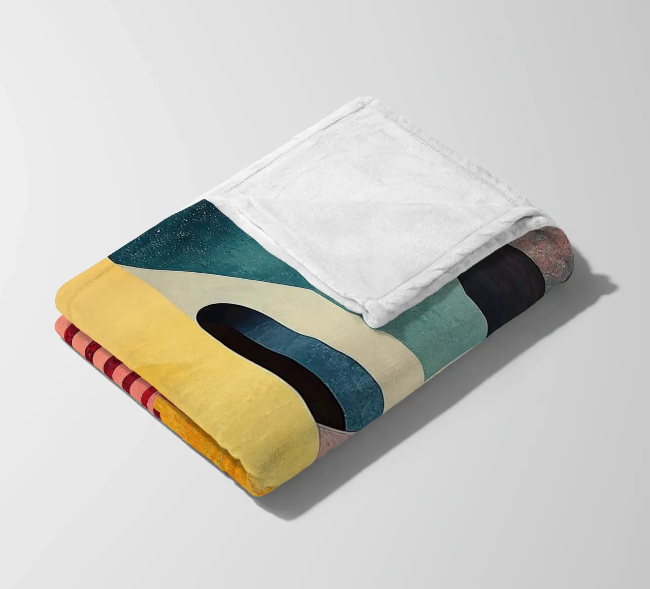 Surrealism Architecture Design Geometry fleece blanket by Nikis Art Studio