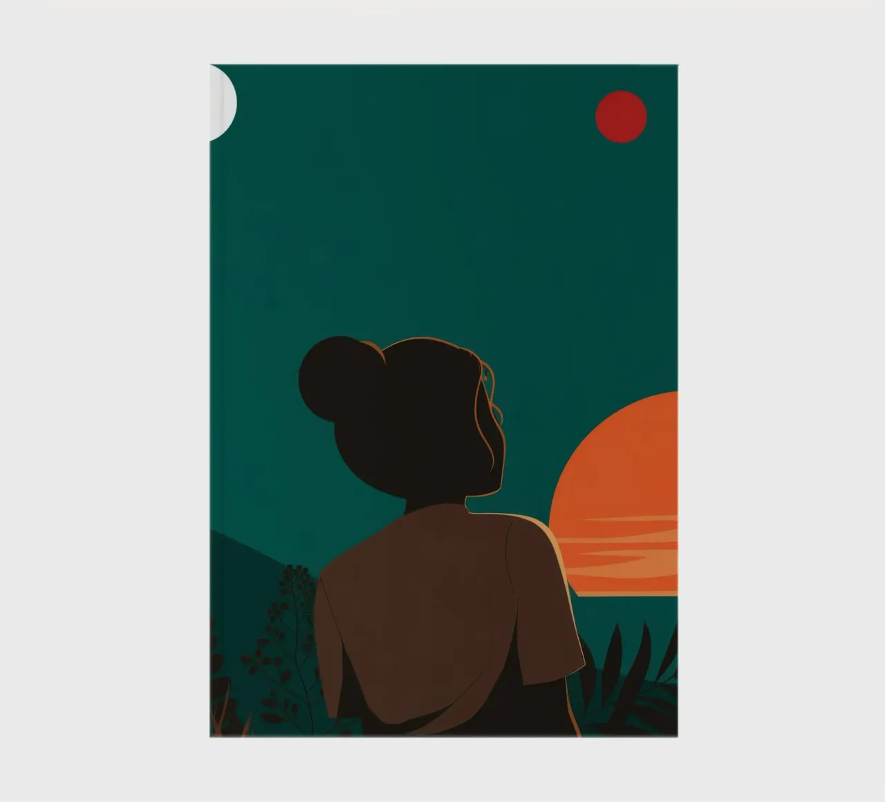 Sunset Landscape View notebook by Emery Kate