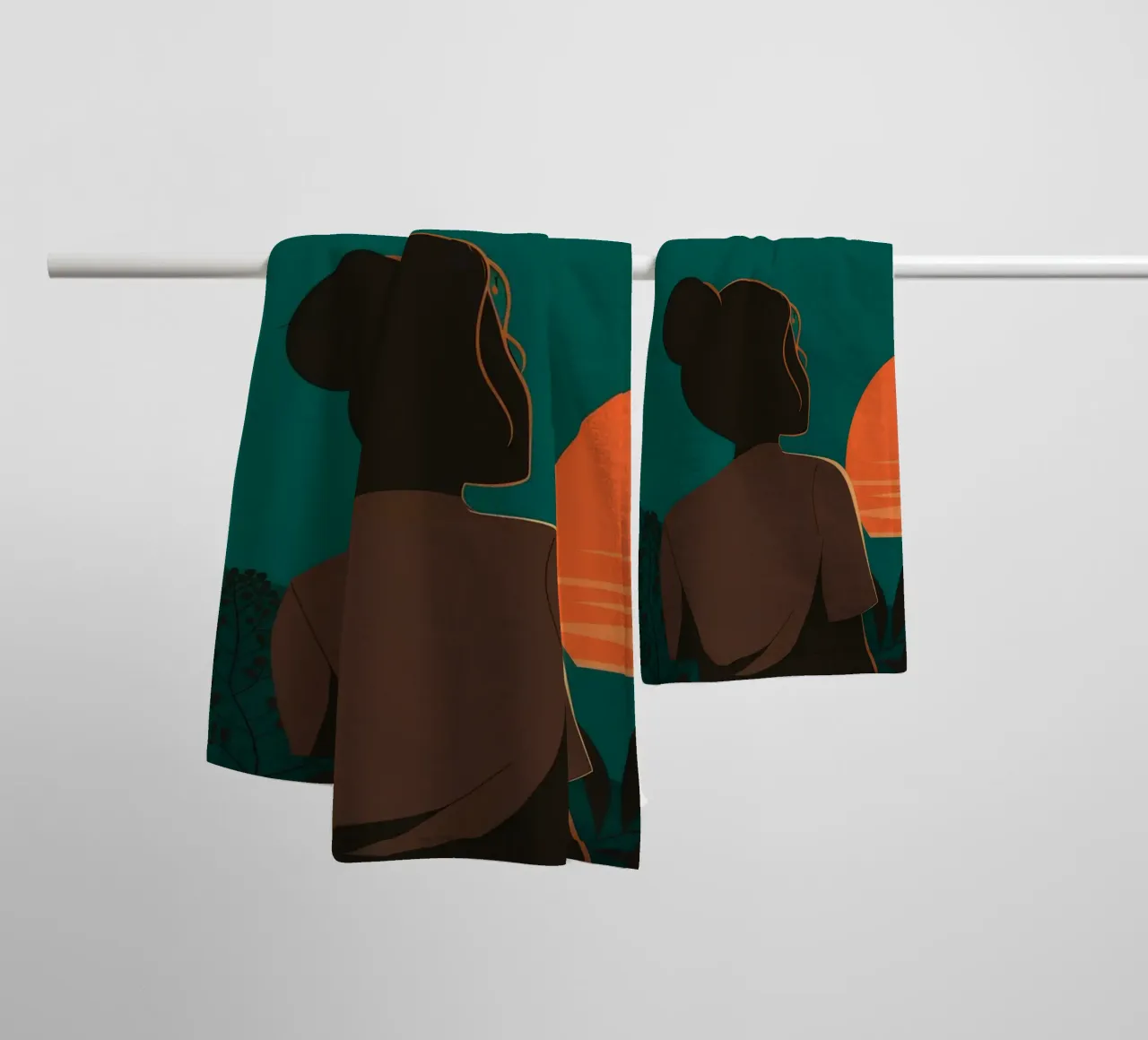 Sunset Landscape View towel by Emery Kate