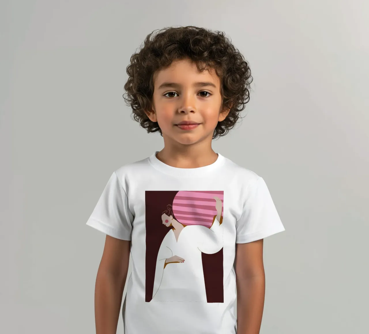 White Robe Pose kids t-shirt by Emery Kate