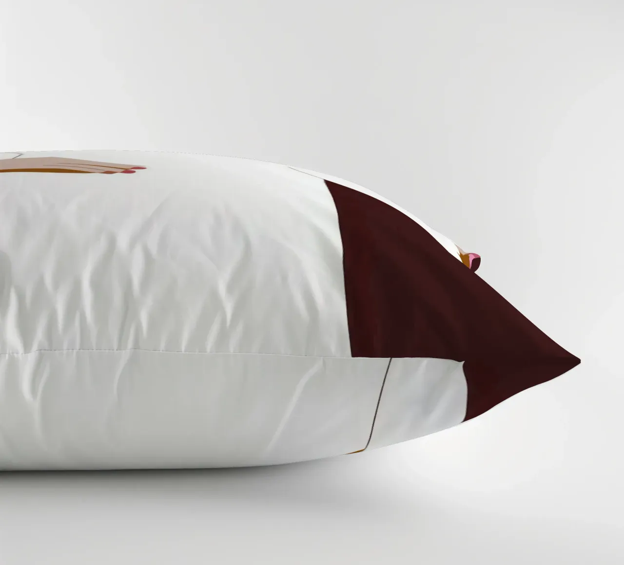 White Robe Pose decorative cushion by Emery Kate