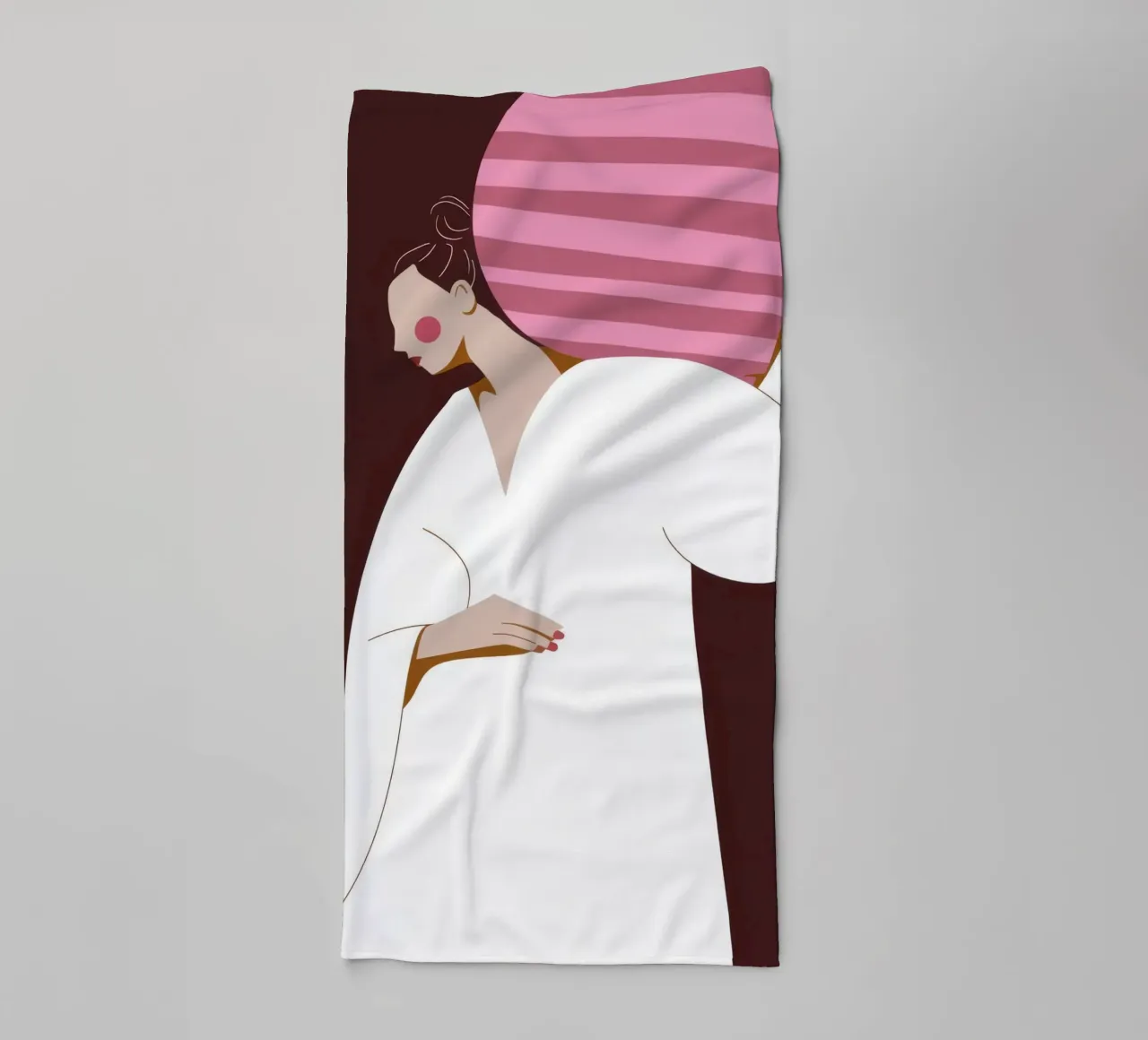 White Robe Pose towel by Emery Kate